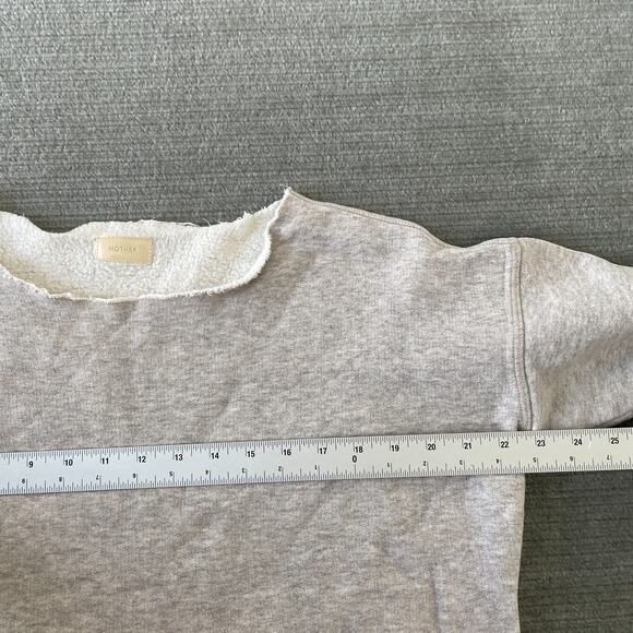 Mother Sweater Women S Gray The Drop Easy Raw Sweatshirt Casual Knit Classic - Picture 6 of 10